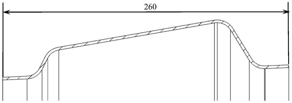 Forming method of large-size thin-wall complex curve section annular part