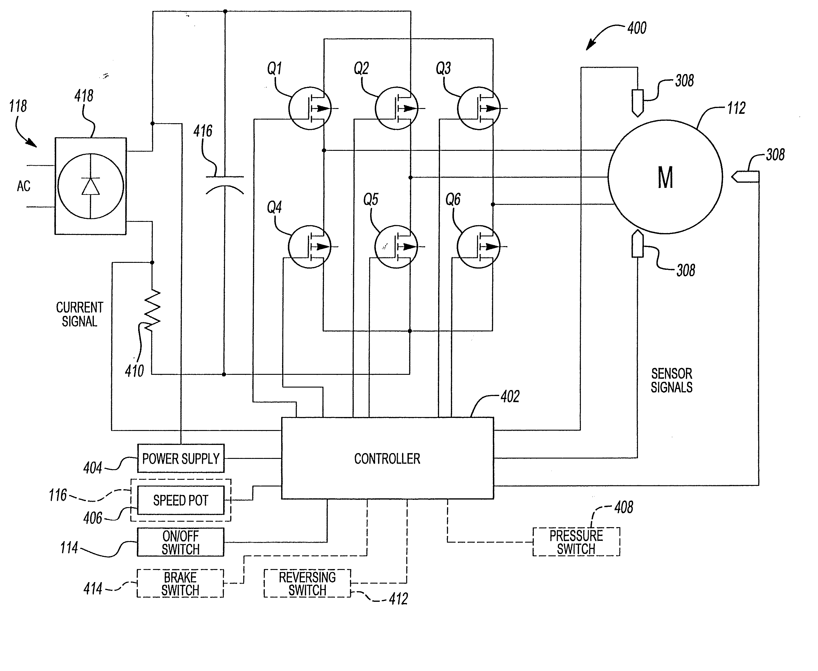 Electric Sander And Motor Control Therefor