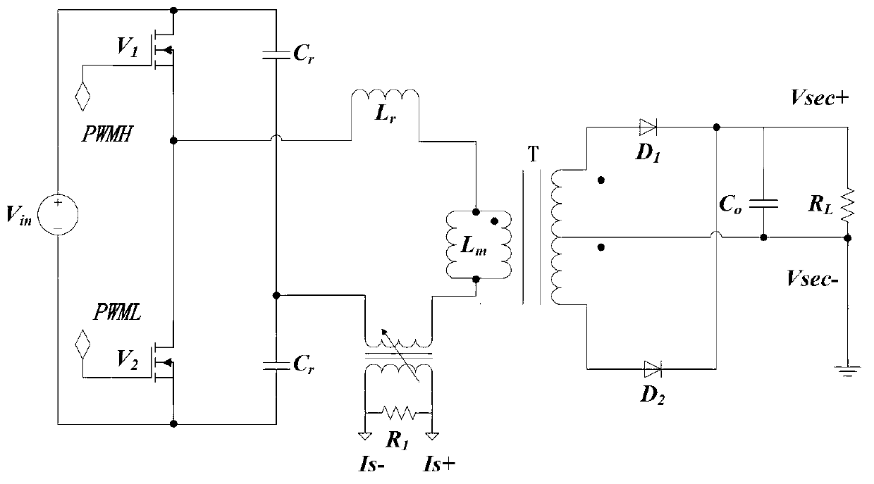Method and device for short circuit protection of half-bridge resonant converter