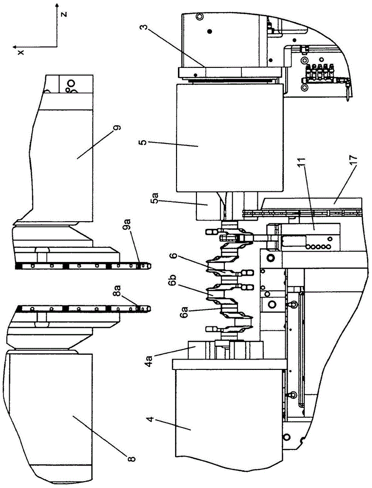 Crankshaft turning and milling machine tool and its tool turret