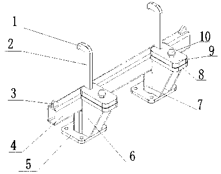 Clamping and positioning device for welding machining of rear frame