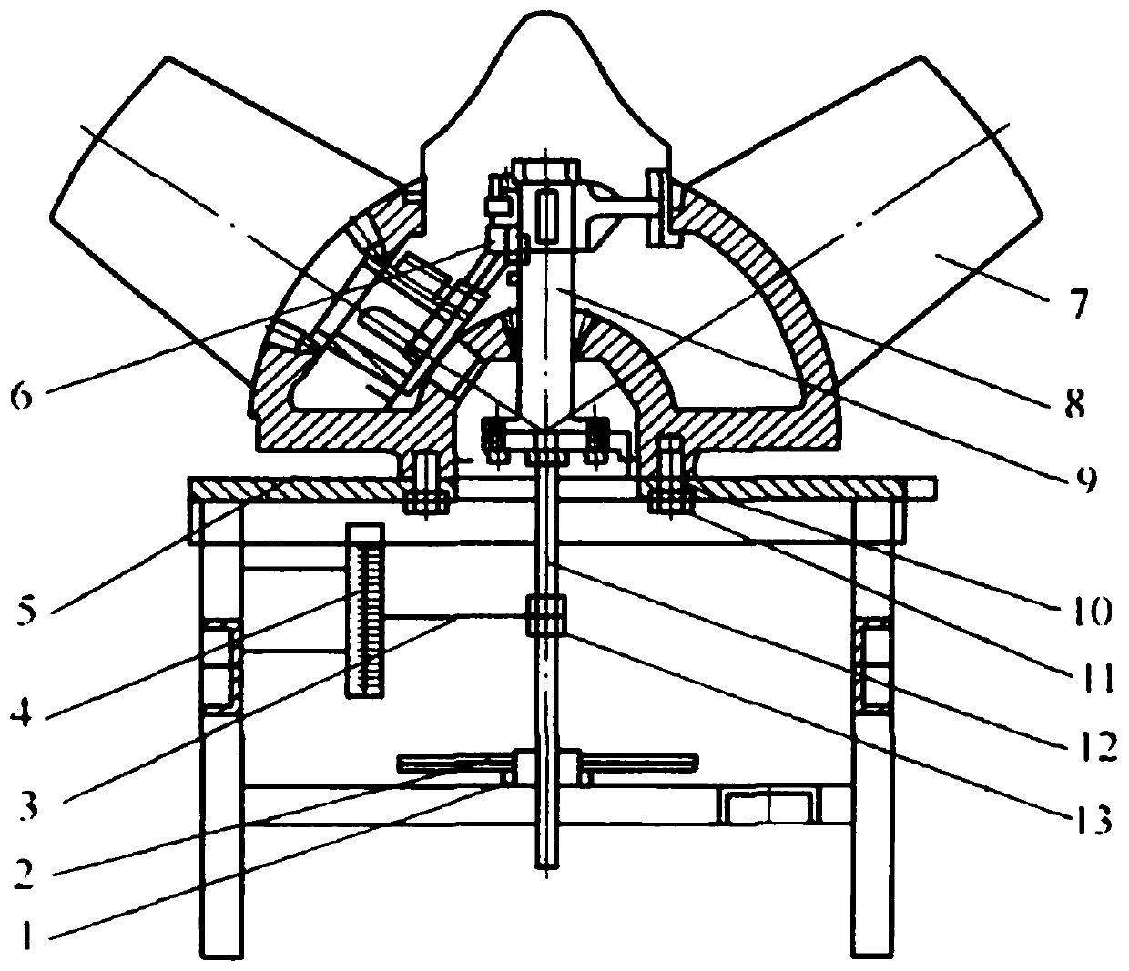 Multi-working-condition optimization design method for spatial guide vane of rotary vane type mixed flow pump