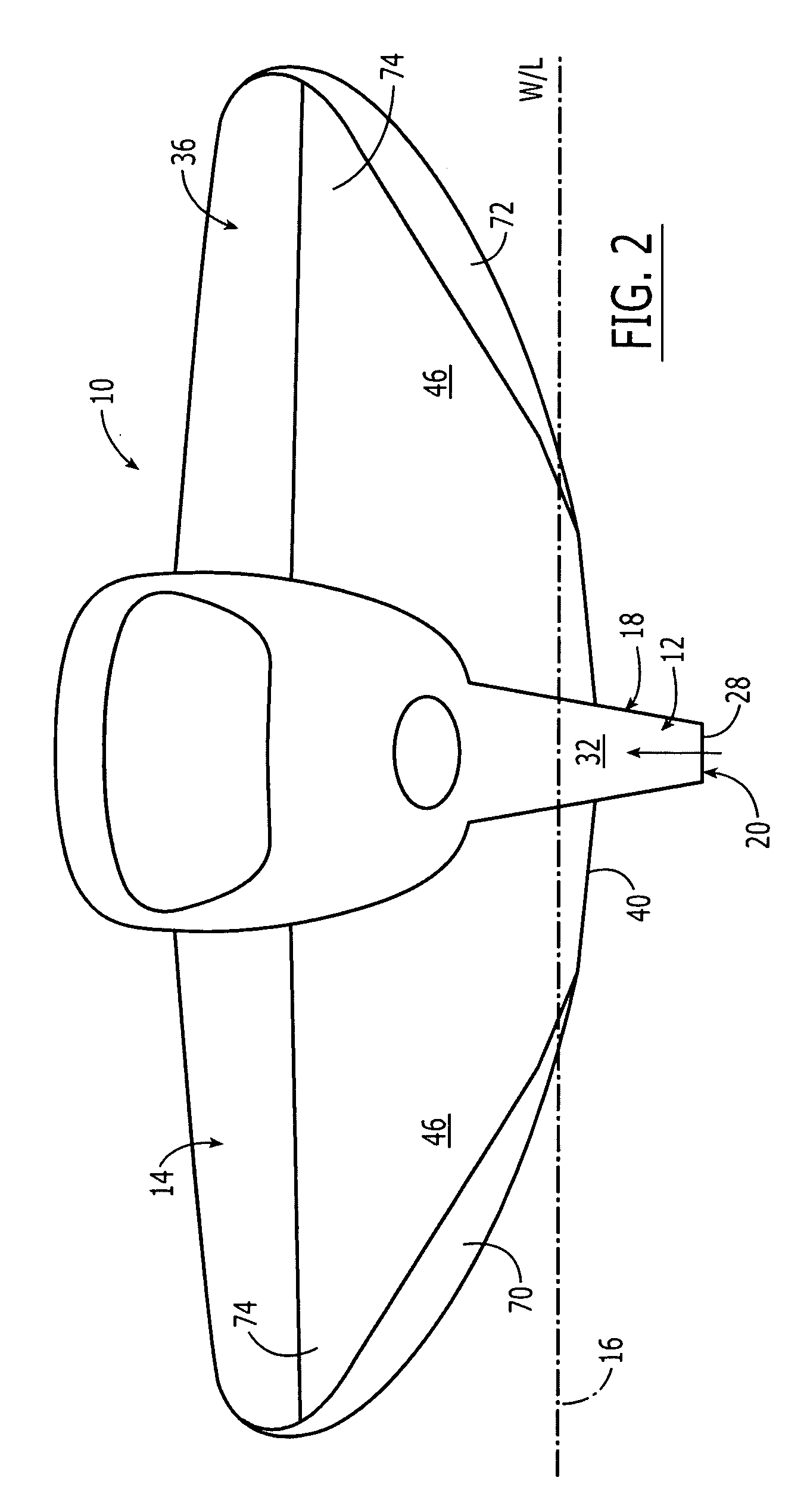 Transportation vehicle and method operable with improved drag and lift