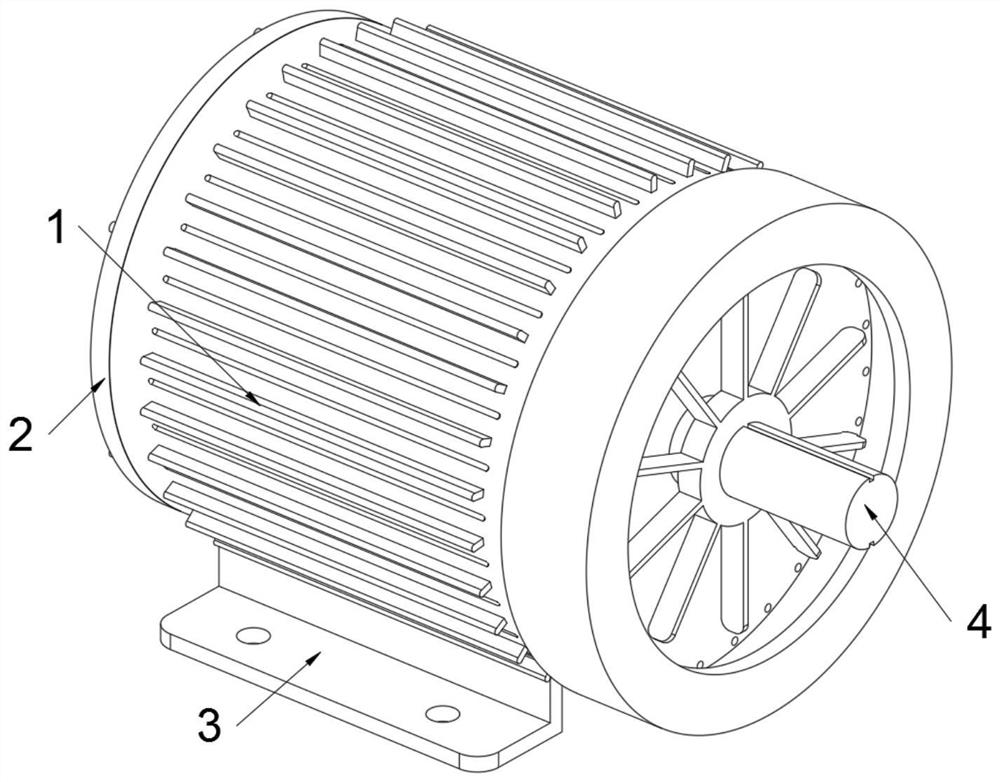 Casing structure with autonomous wind power heat dissipation effect based on mechanical driving motor