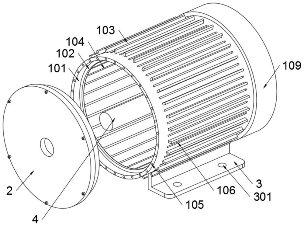 Casing structure with autonomous wind power heat dissipation effect based on mechanical driving motor