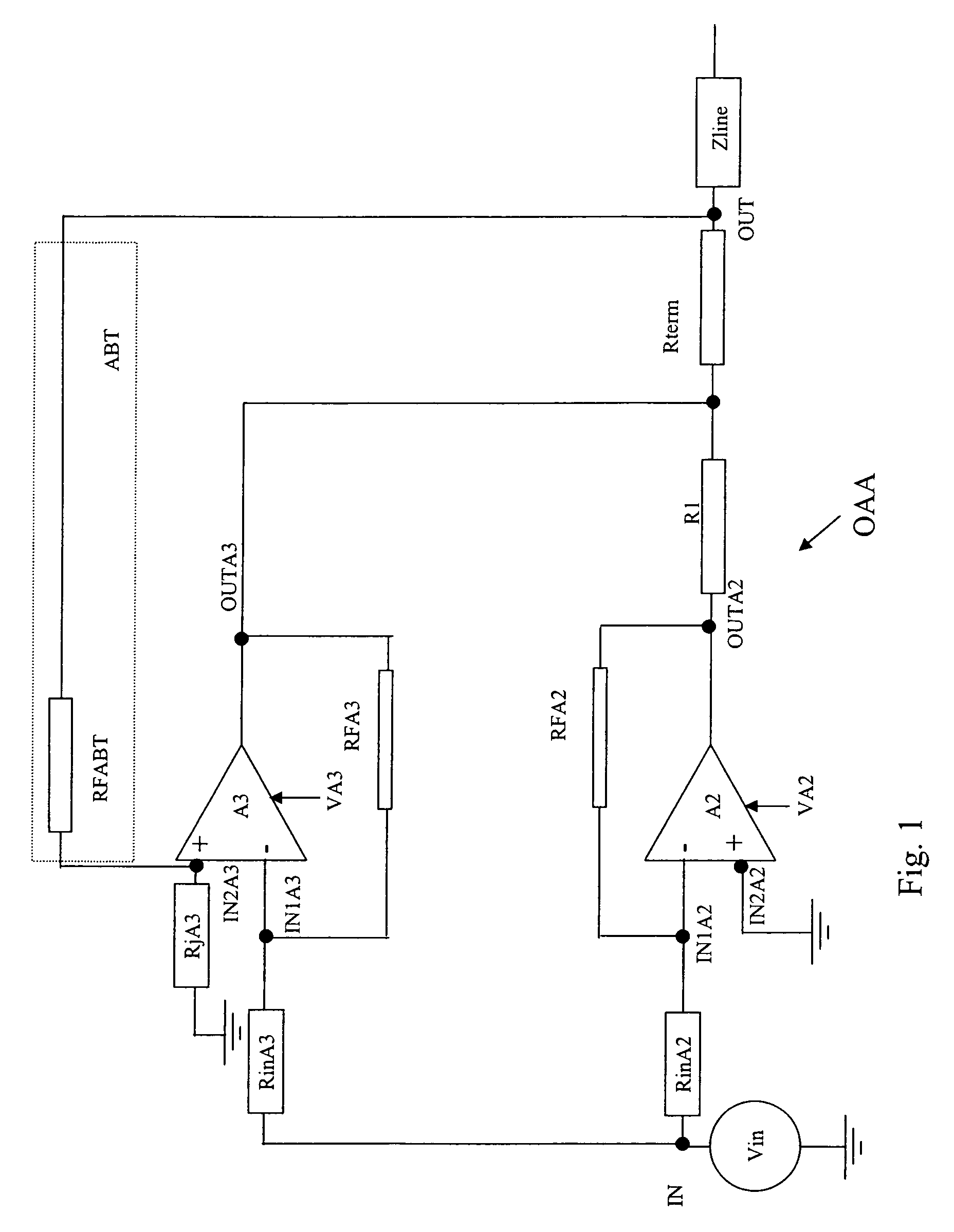 Operational amplifier arrangement