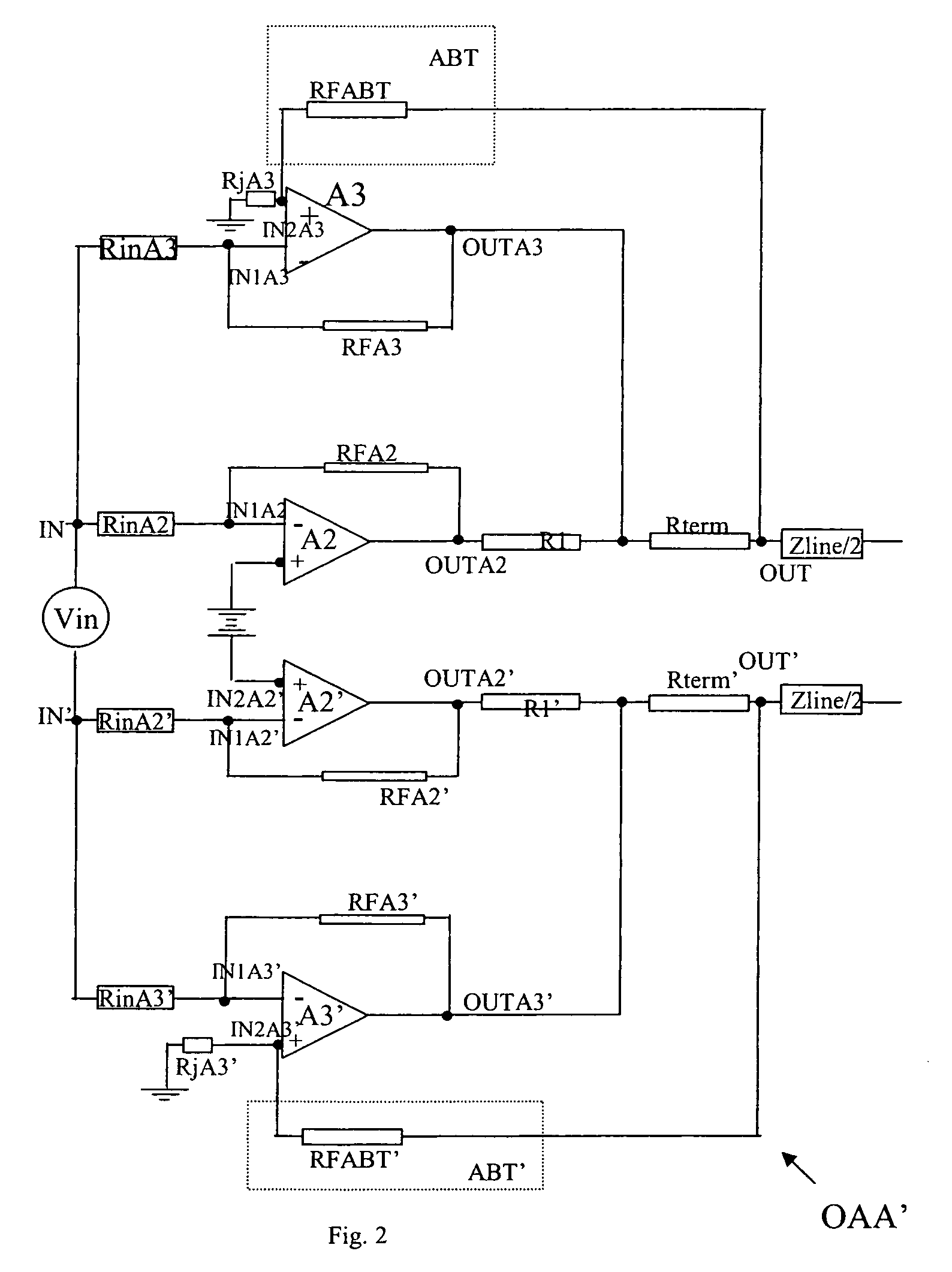 Operational amplifier arrangement