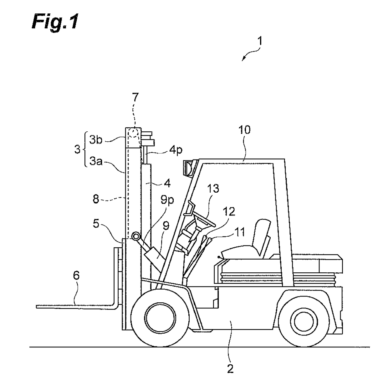 Hydraulic drive device for cargo handling vehicle