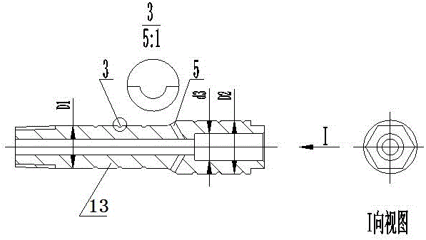 High pressure water rotating nozzle with axial thrust self-balancing function