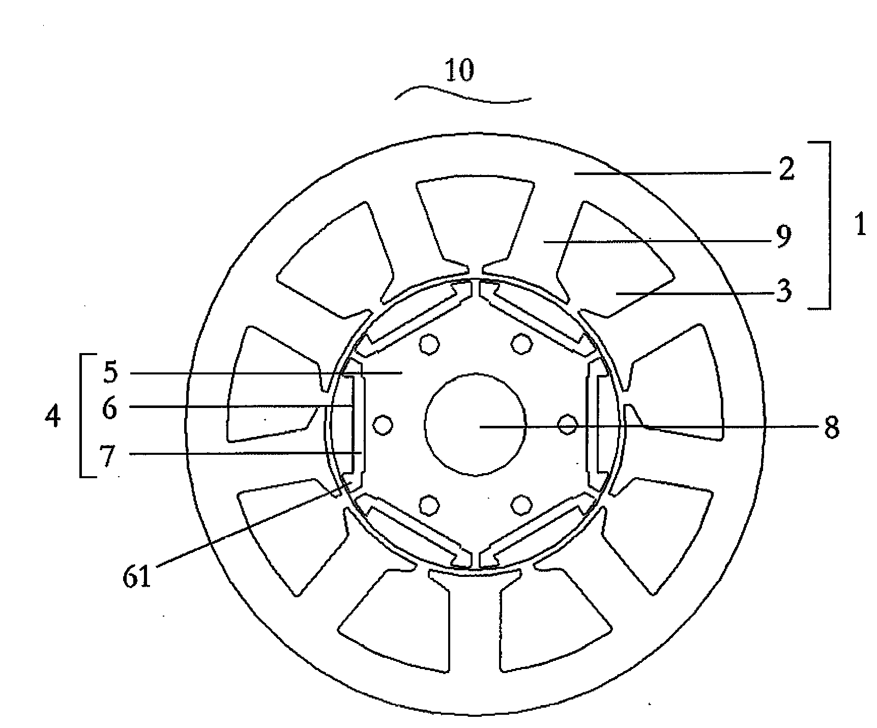 Rotor, built-in permanent magnet motor and compressor
