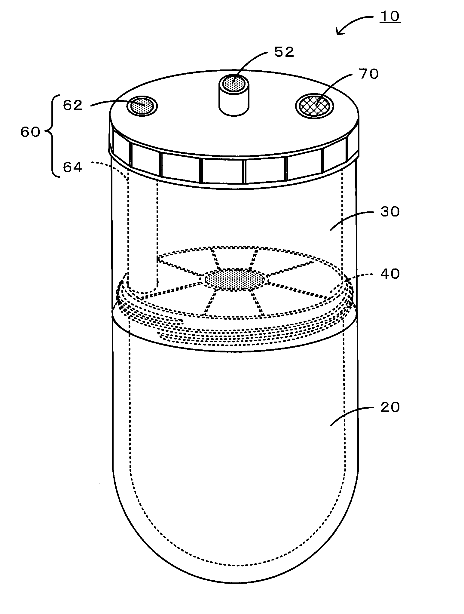 Cell separation container