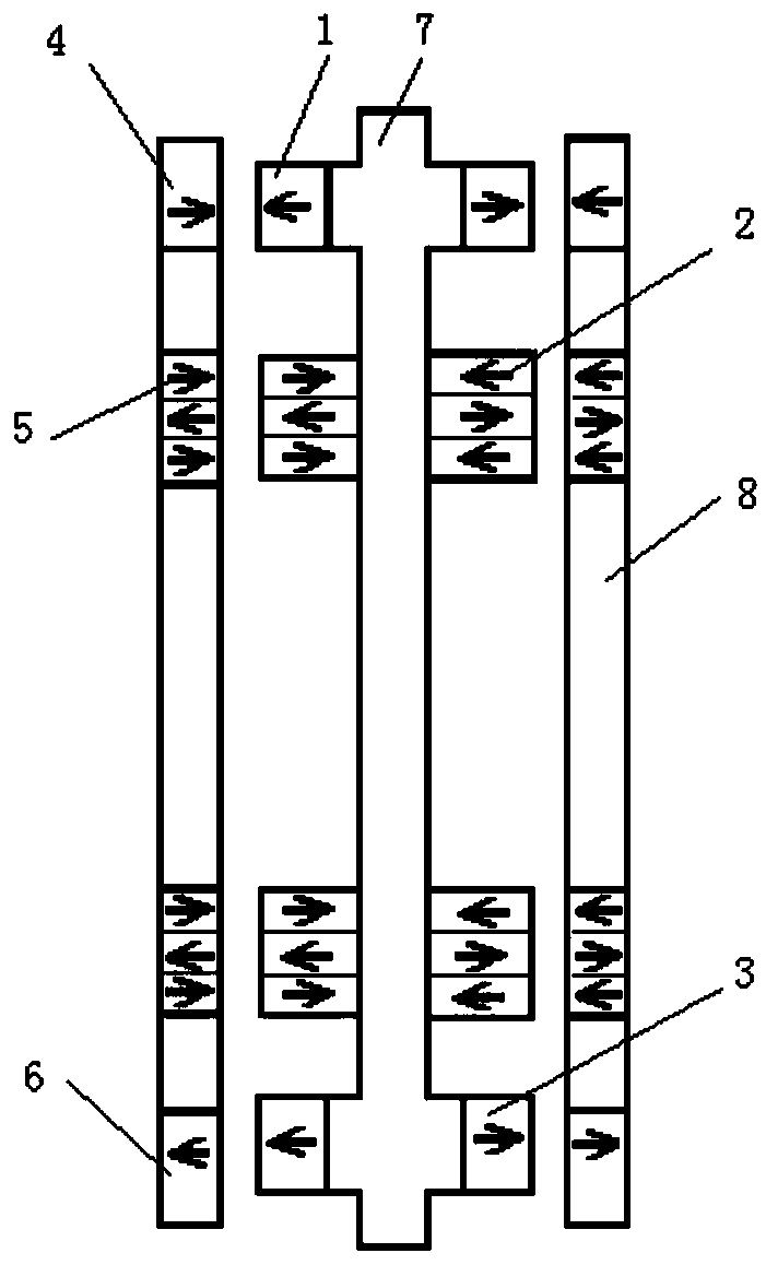 Full permanent magnet dynamic full-suspension bearing