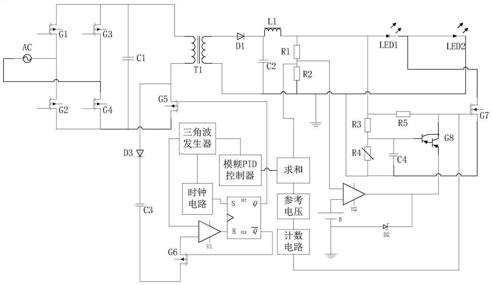 A LED power supply with constant current output