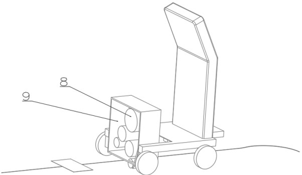 Road marking adhesive tape sticking machine