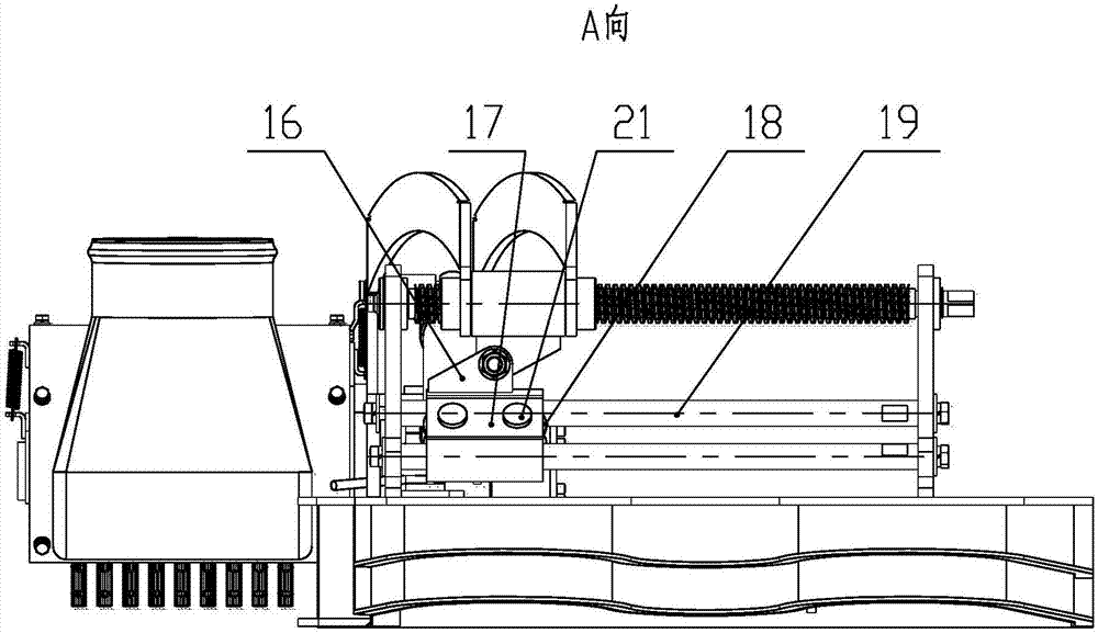 Horizontal suction sweeping support device for curbstones