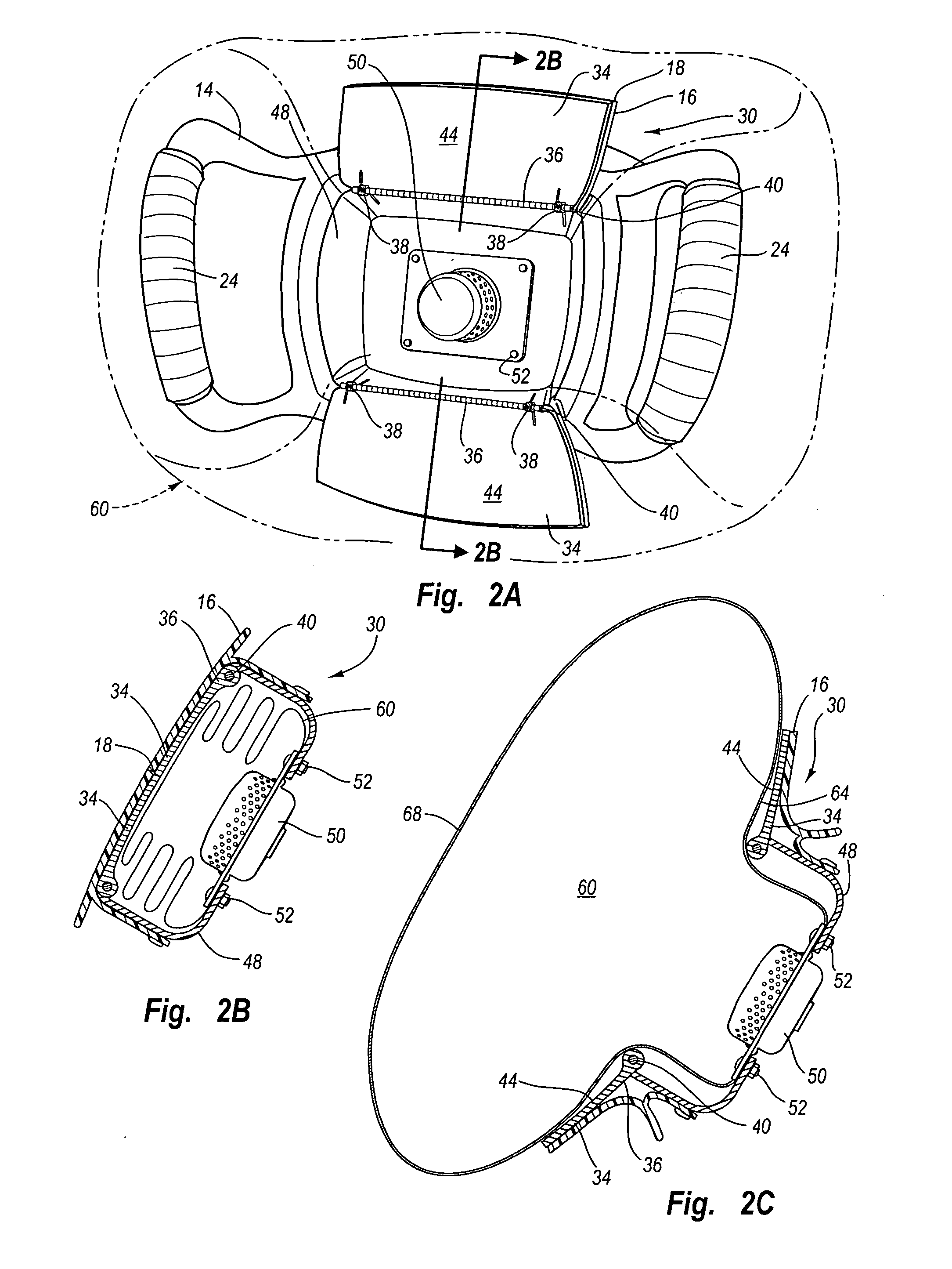 Non-circular steering wheel assembly and airbag module