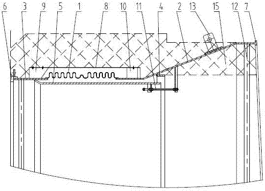 A compound expansion joint with preloading mechanism for gas turbine system