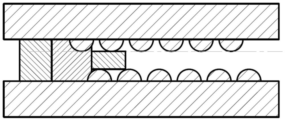 Die for achieving multidirectional forging of titanium alloy and machining method of die