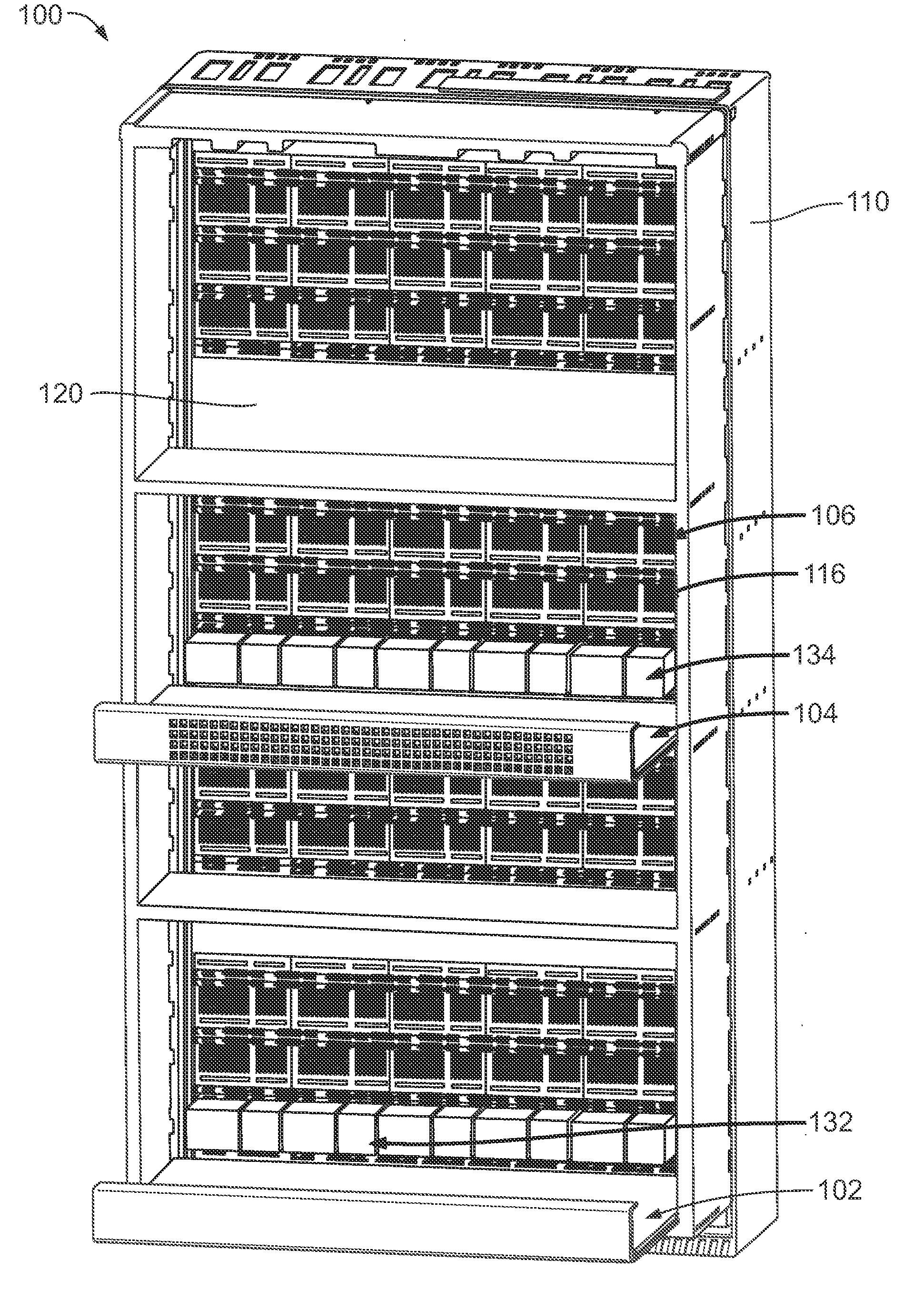 Cable backplane system having locking assemblies