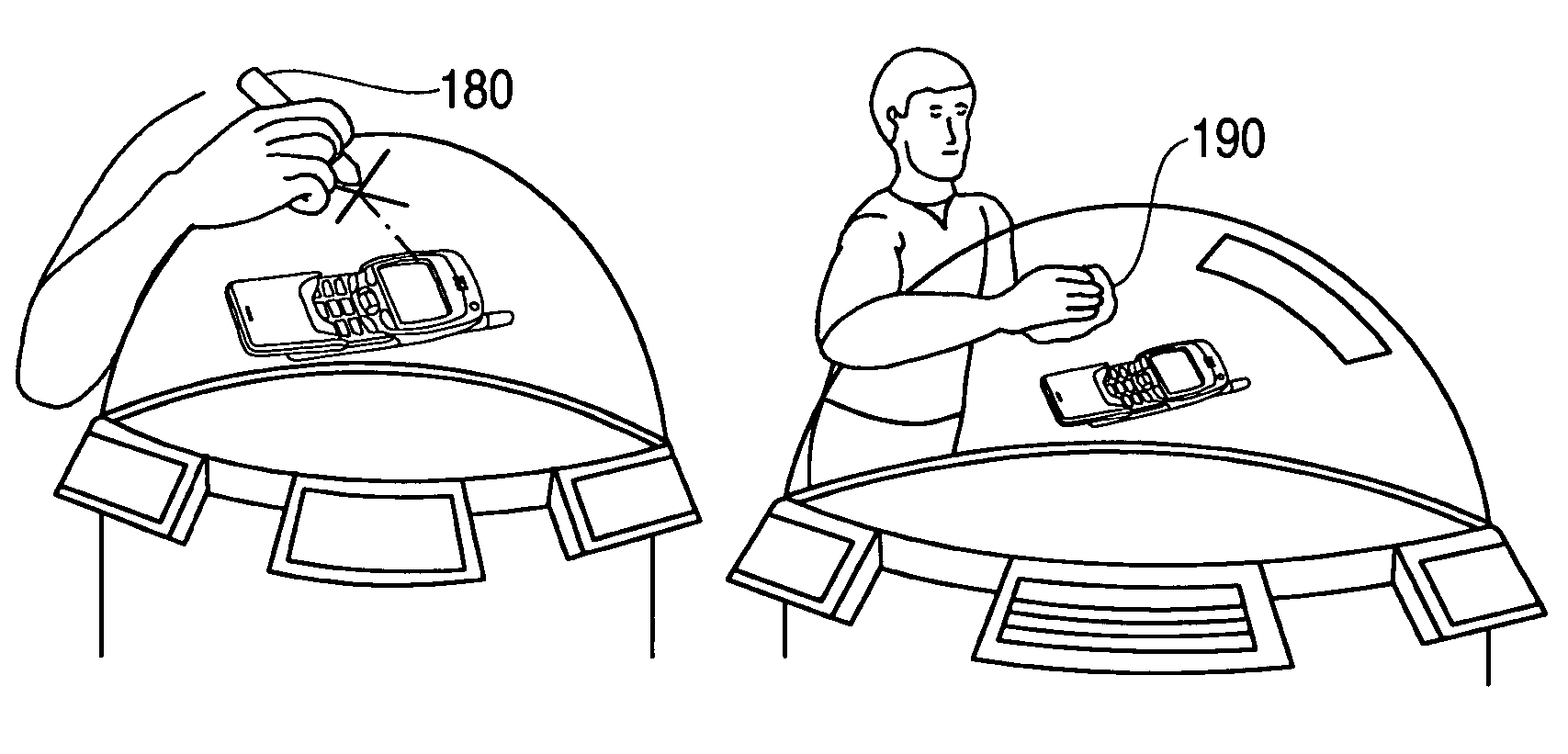 Three dimensional volumetric display input and output configurations