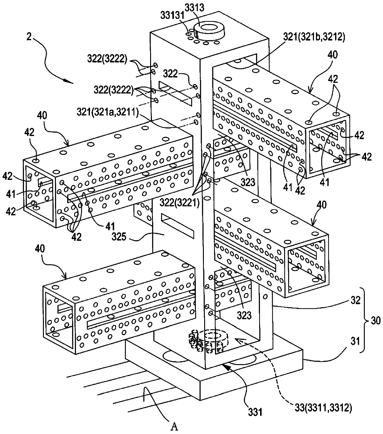 A multifunctional fixture with the function of reorganization and adjustment in three-dimensional space