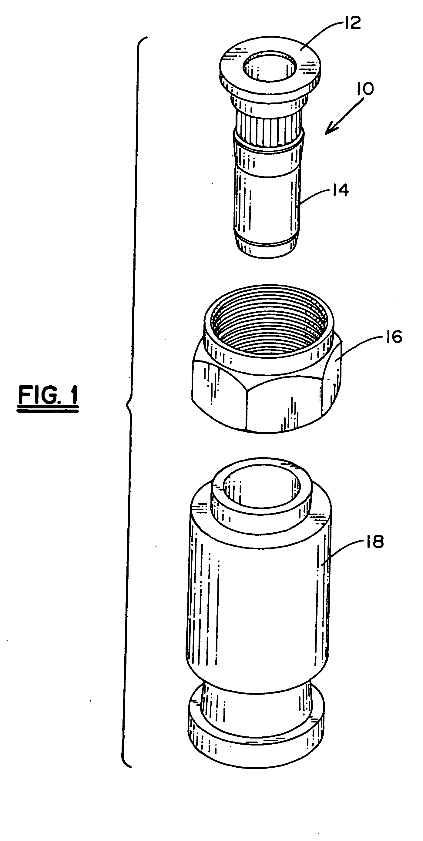 Compression connector for coaxial cable and method of installation