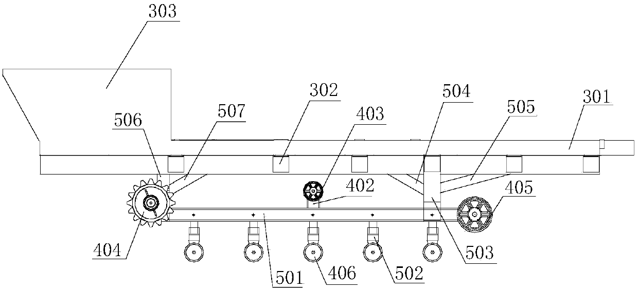 A profiling vibration-absorbing crawler-type walking chassis of a grain combine harvester