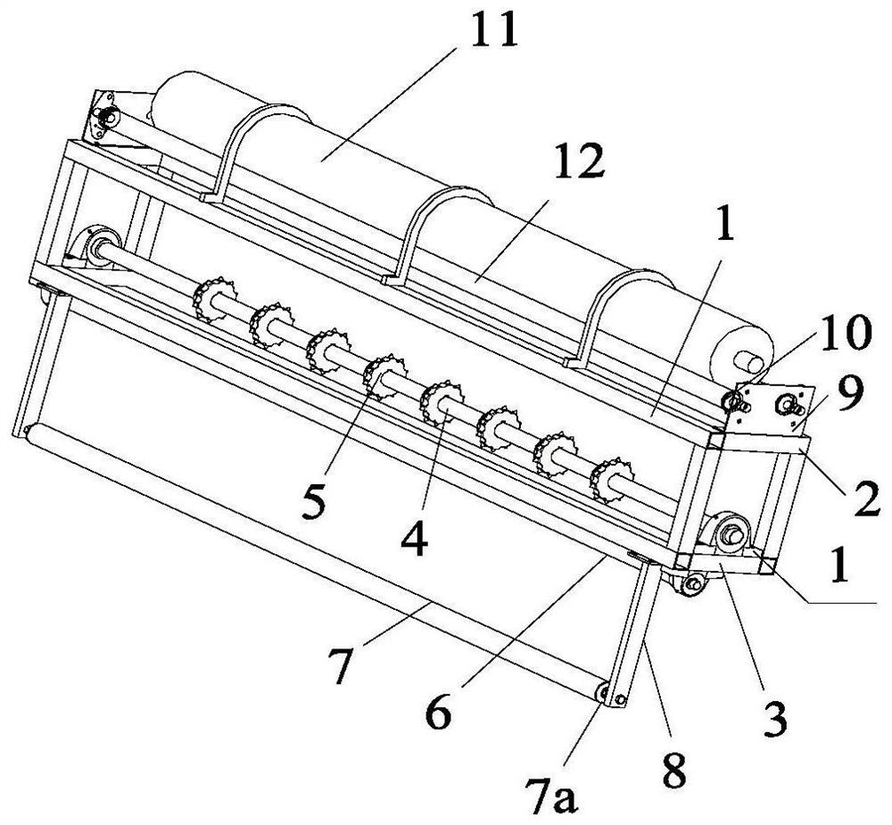 Continuous film punching device for rapeseed perforating film laying hole seeder