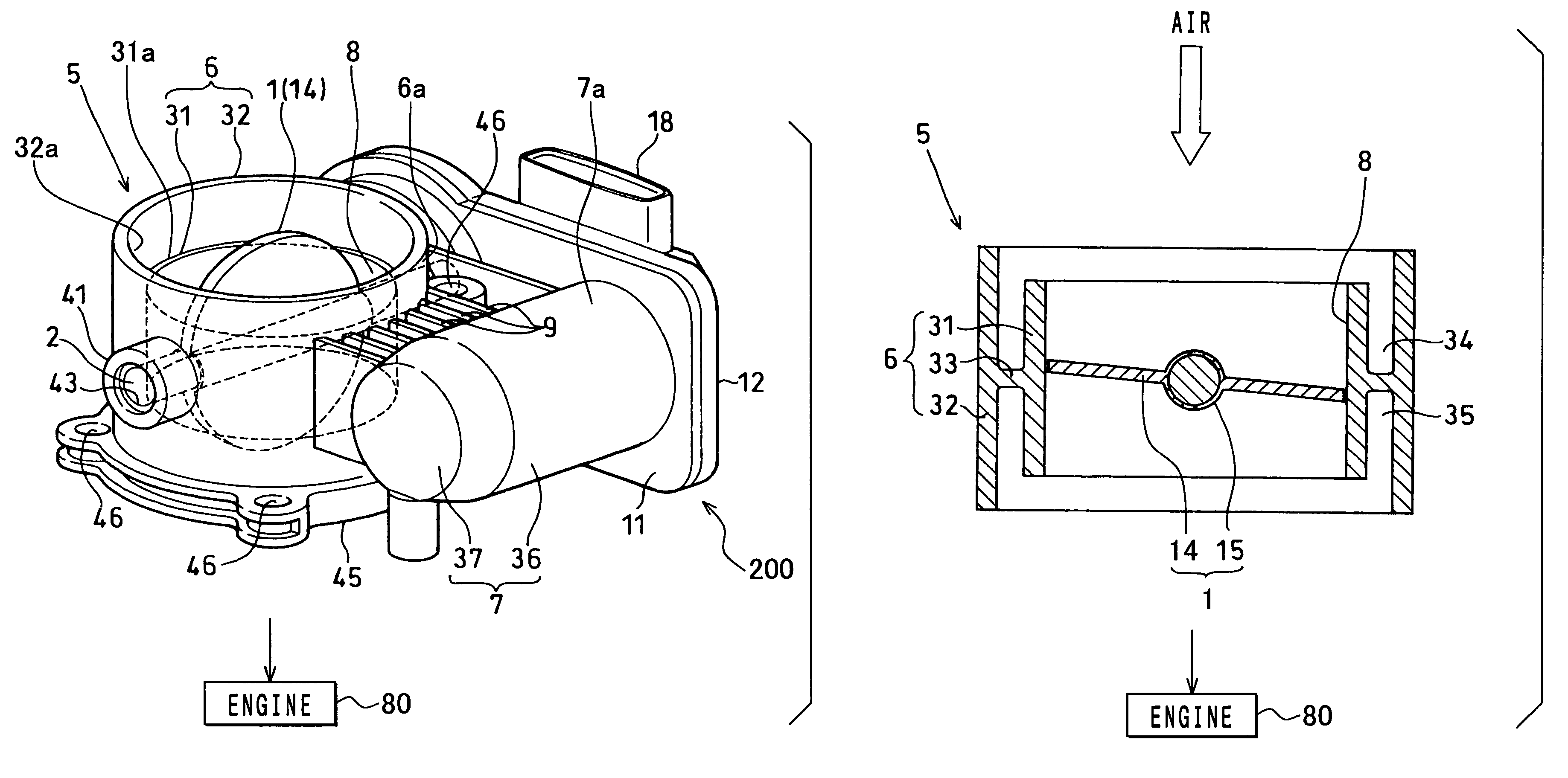 Simultaneous forming method of throttle body and throttle valve