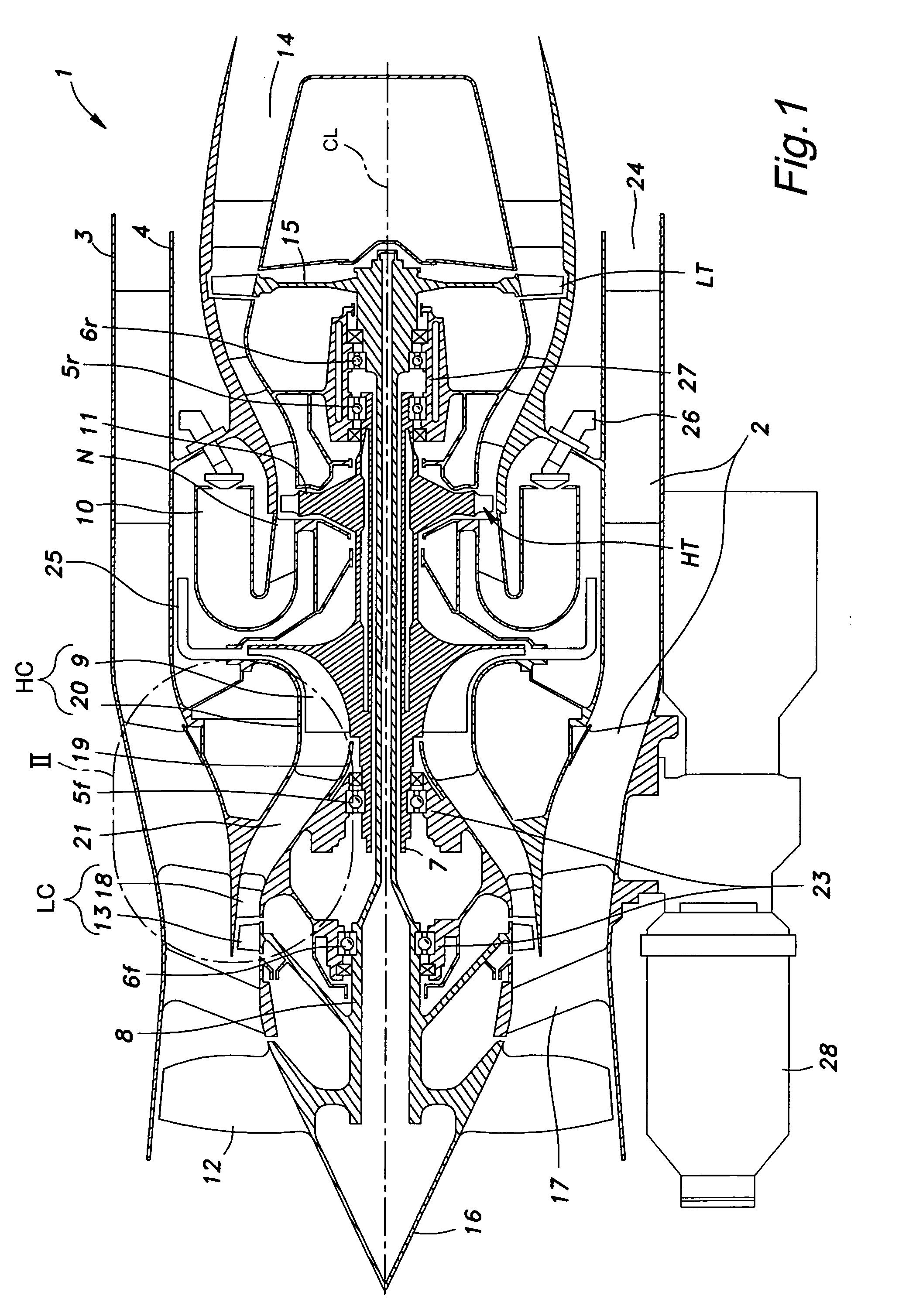 Gas turbine engine provided with a foreign matter removal passage