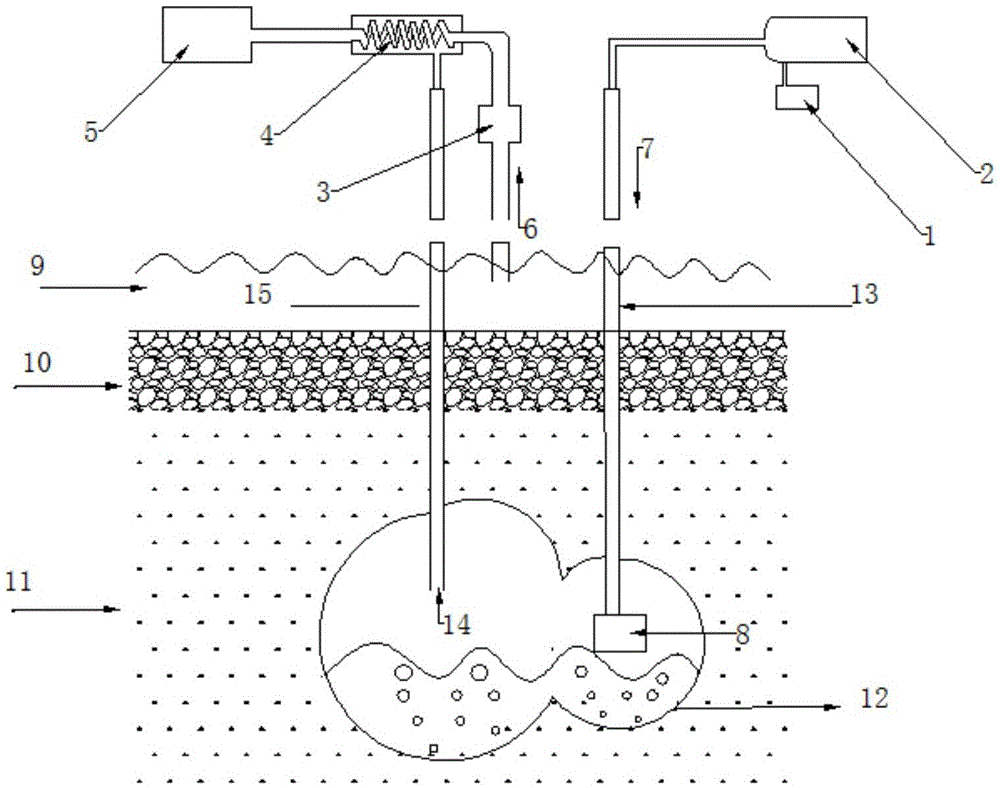 Rapid thermal excitation extraction device for natural gas hydrate