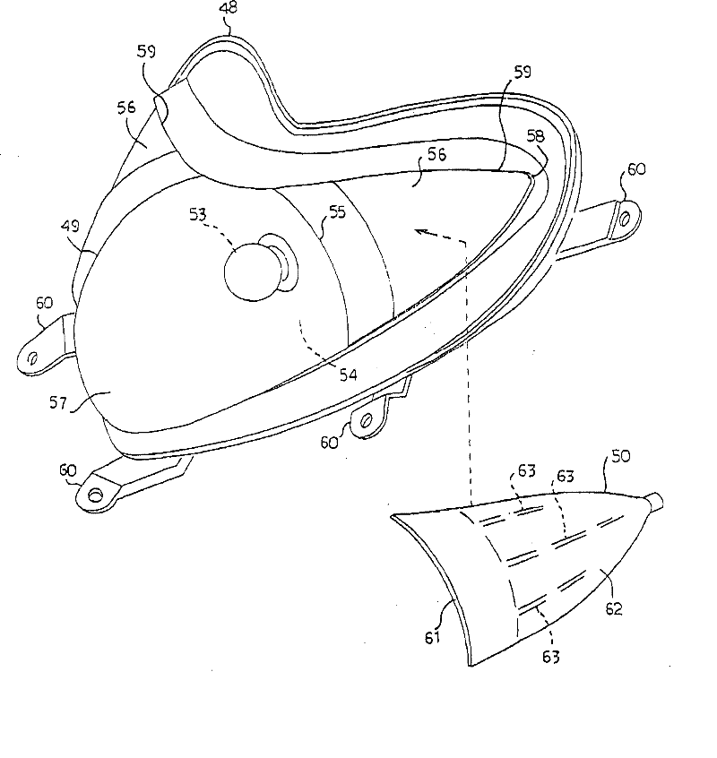 Head lamp construction