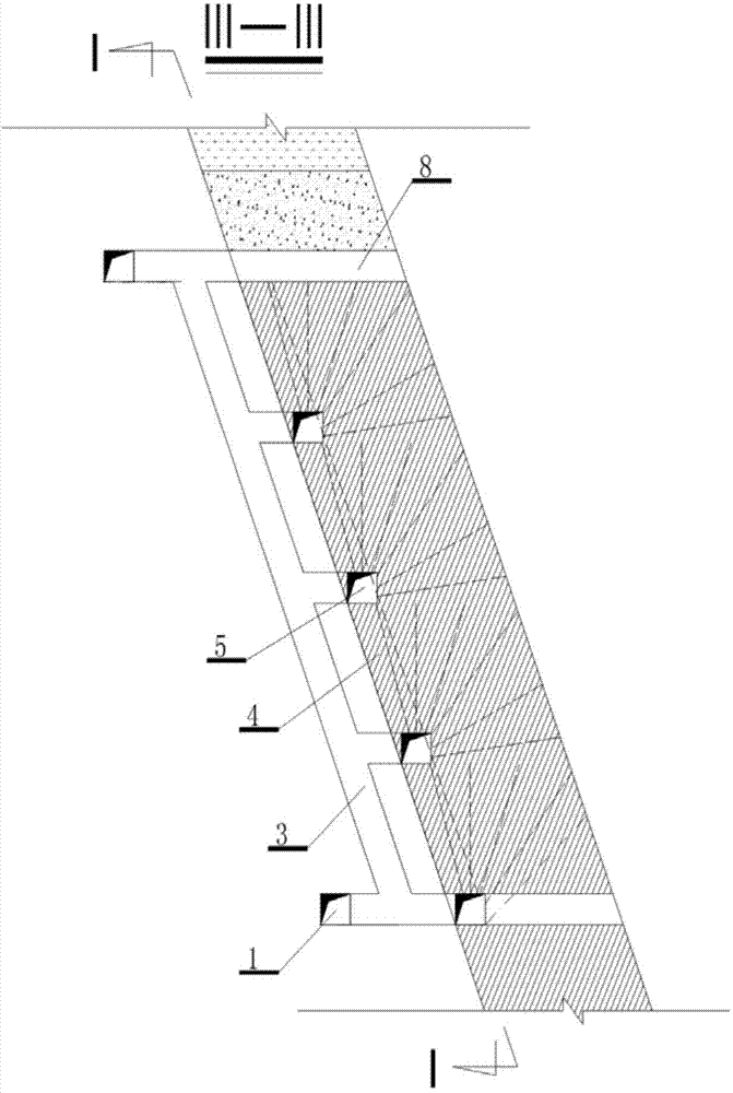 Two-step sublevel open-stop and delayed filling mining method