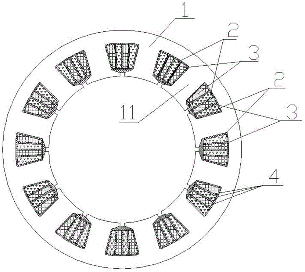 Double-winding motor stator