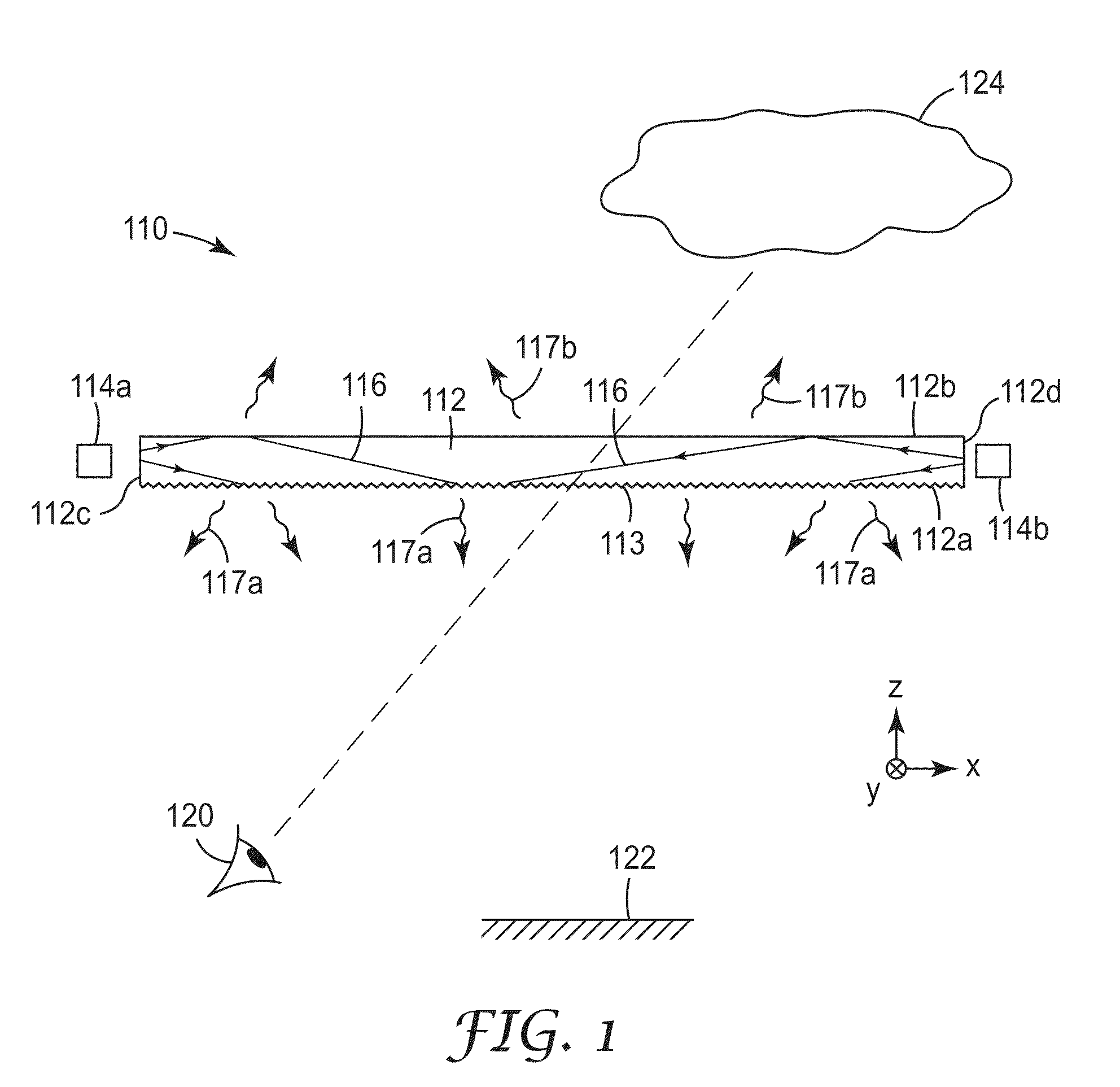 Lighting devices with patterned printing of diffractive extraction features