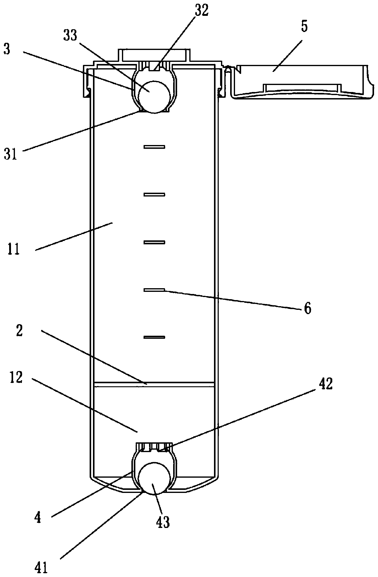 Piston type direct-pouring object-discharging container