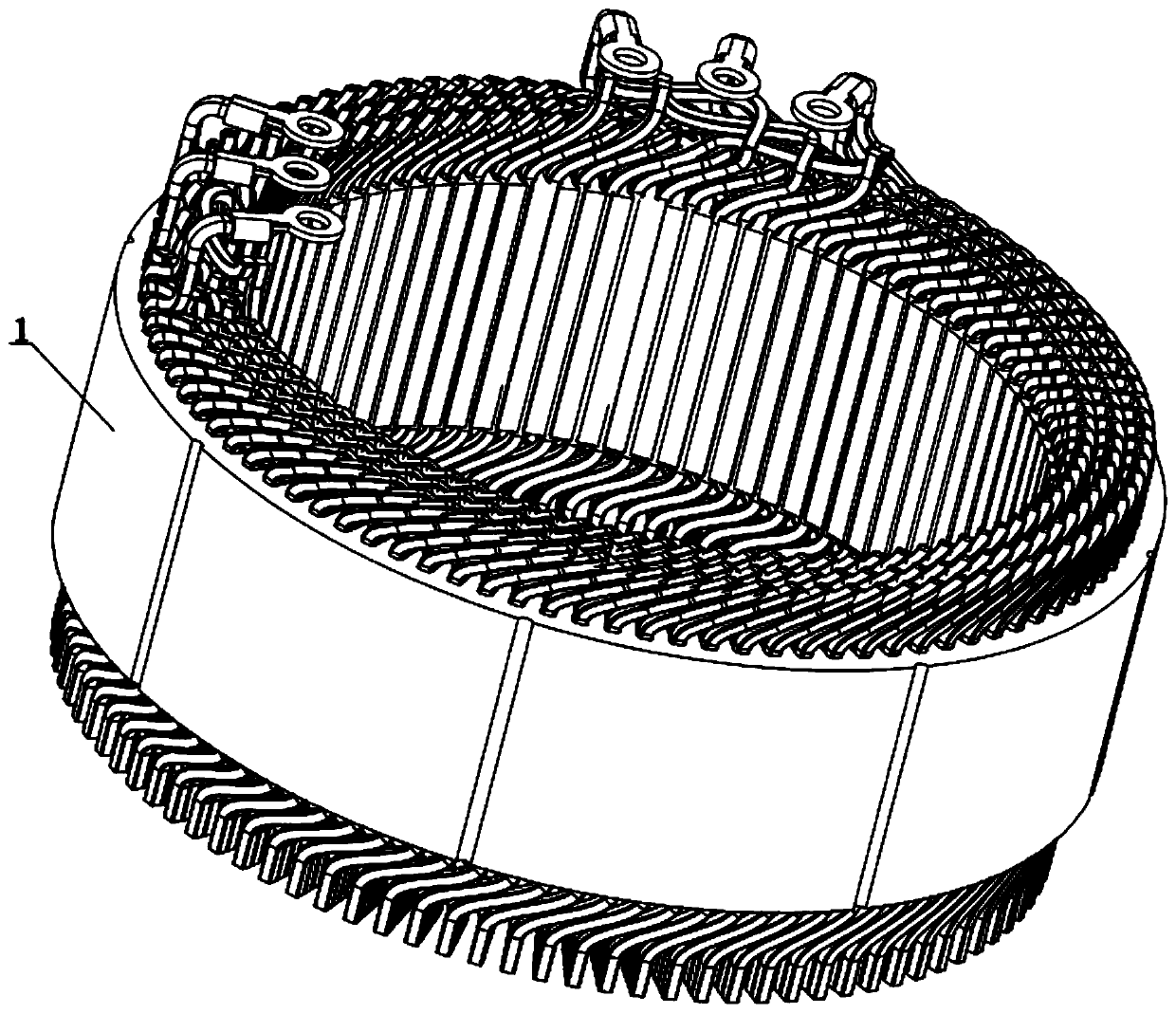 Stator assembly with high power generation performance