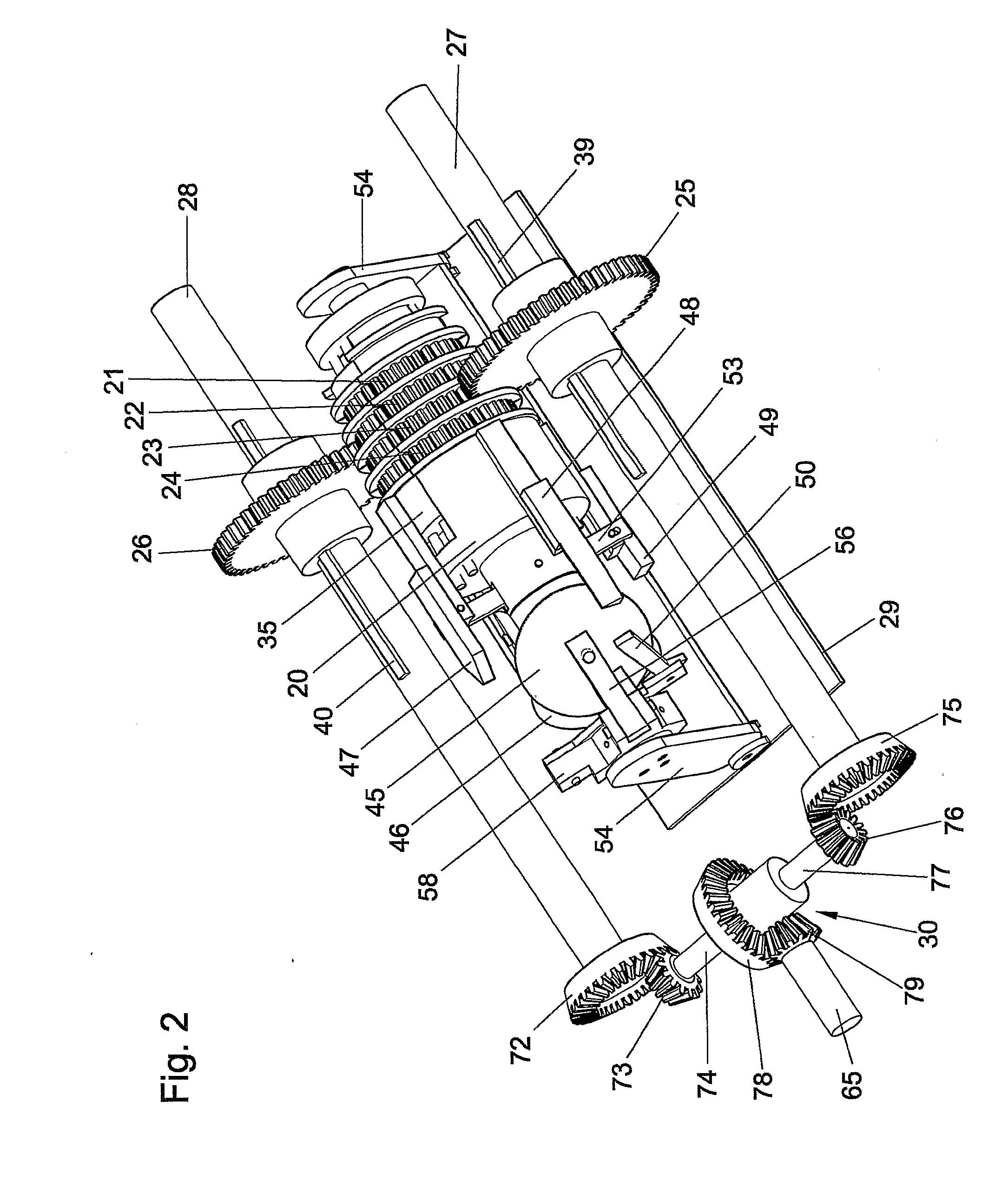 Gear-based continuously engaged variable transmission