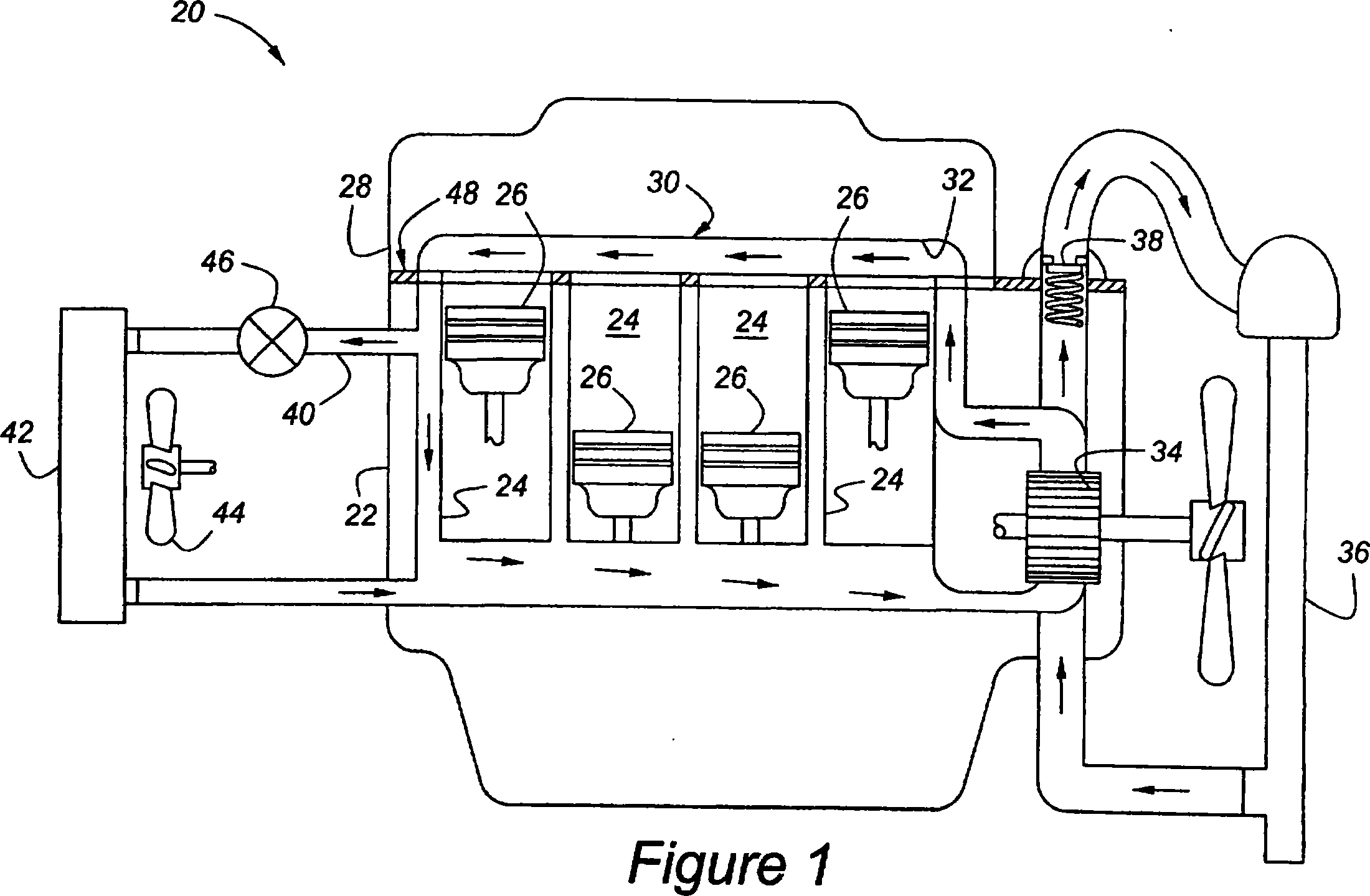 Cylinder head gasket with one-way coolant flow valve