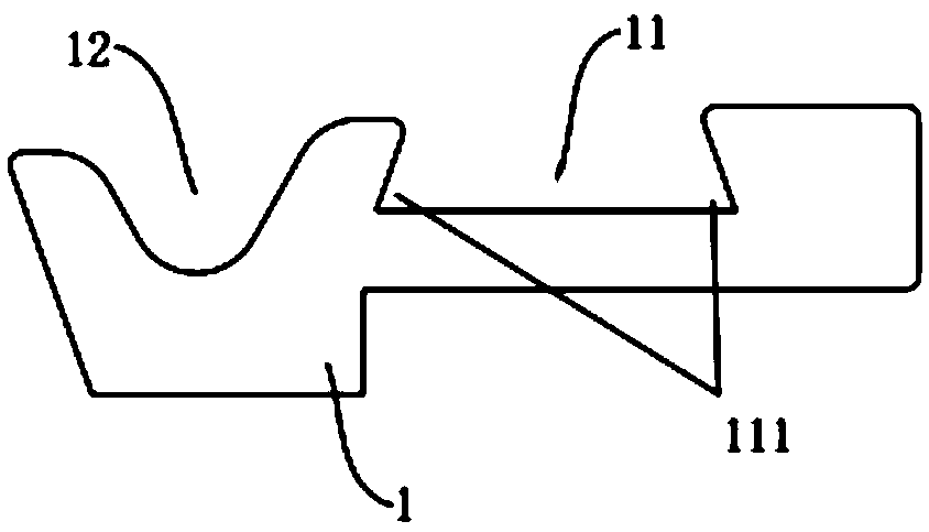 Production process of special-shaped material for mounting scraping strip, and production line