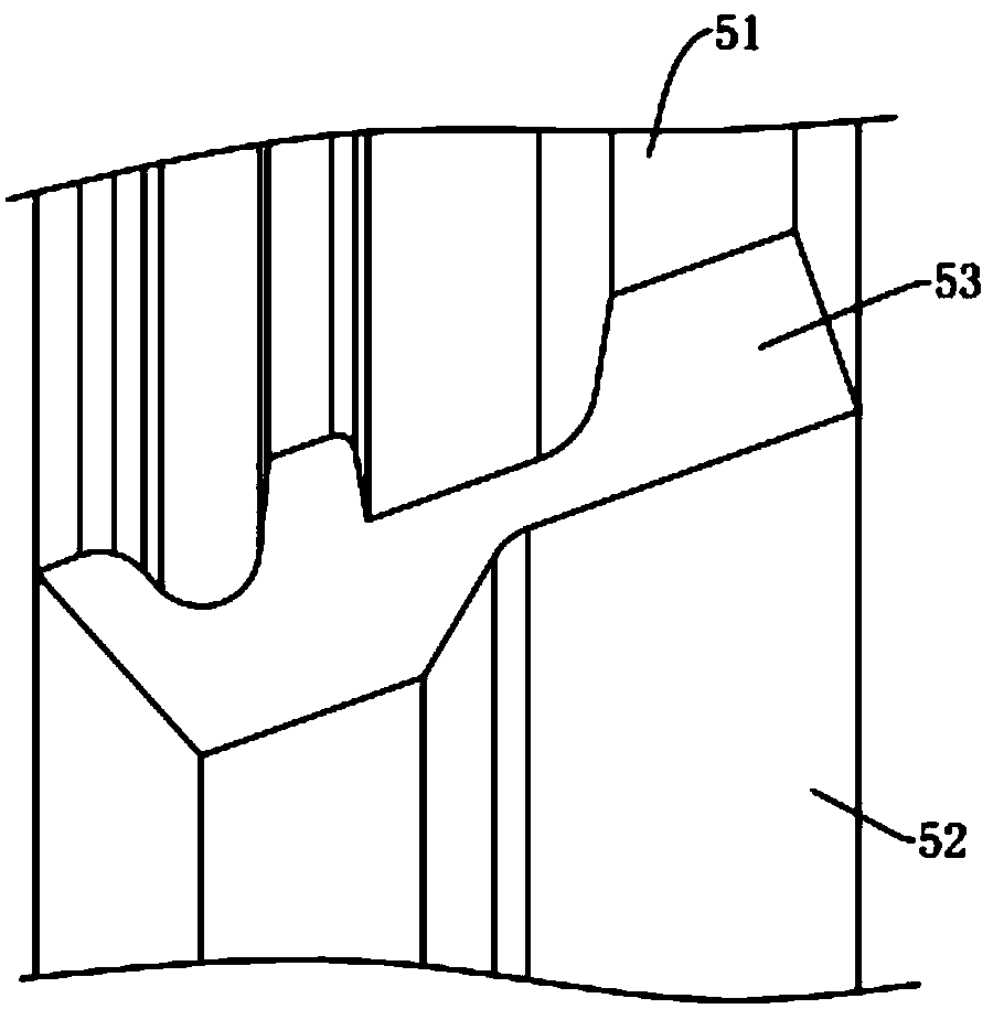 Production process of special-shaped material for mounting scraping strip, and production line