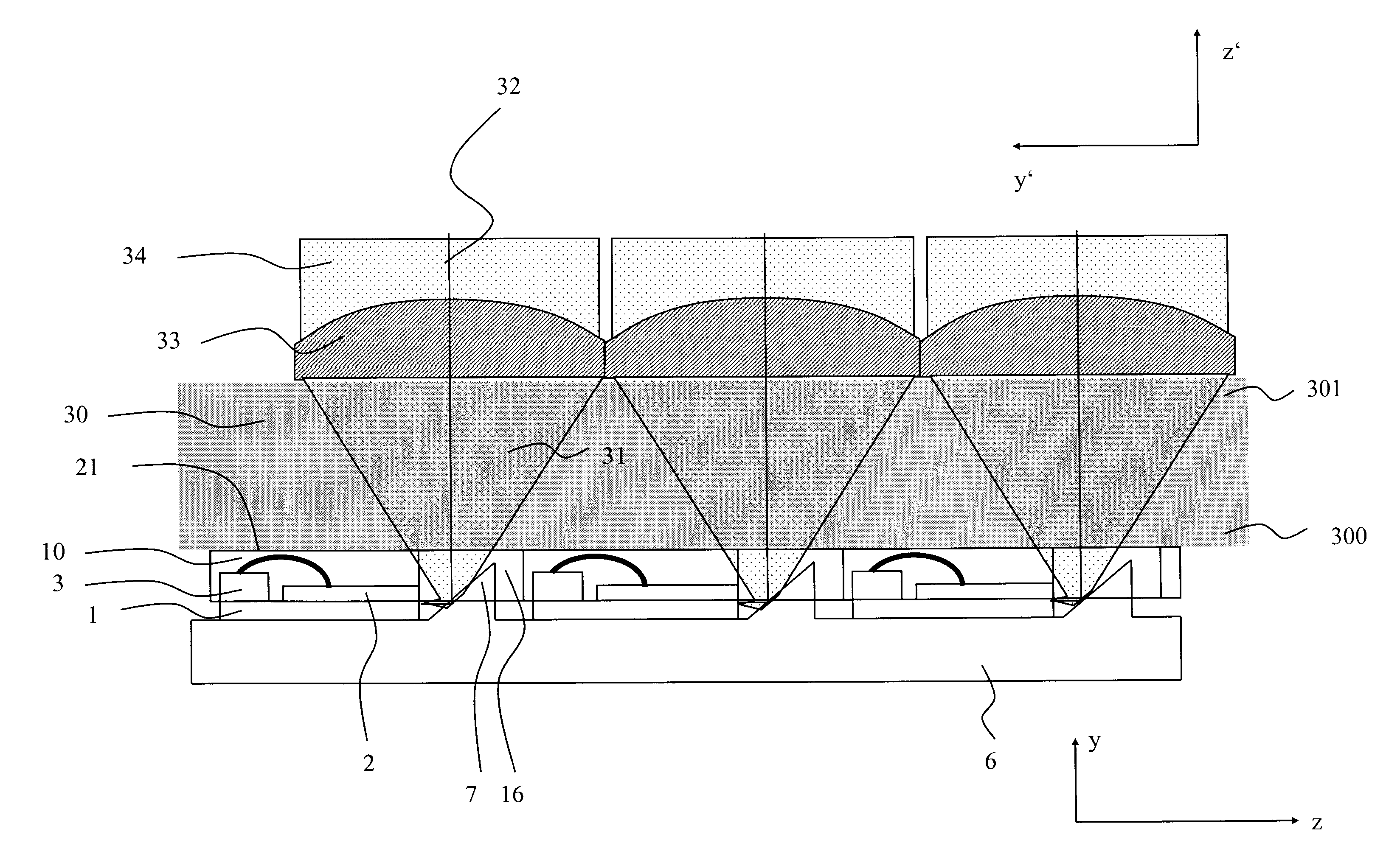 High power diode laser having multiple emitters and method for its production