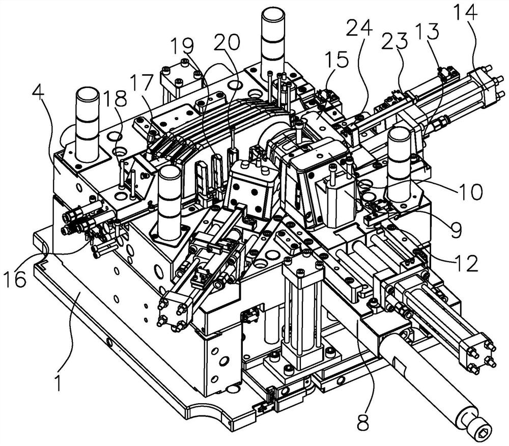 Automobile air inlet pipe injection mold easy to demold