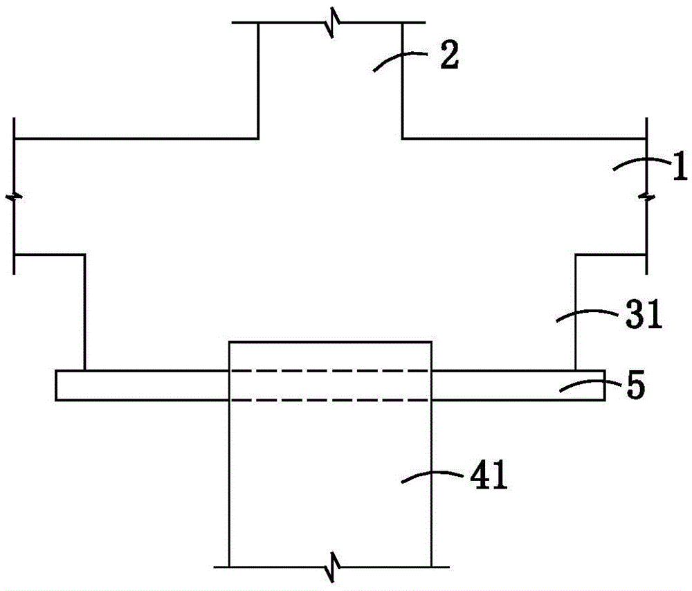 Basement bottom plate structure