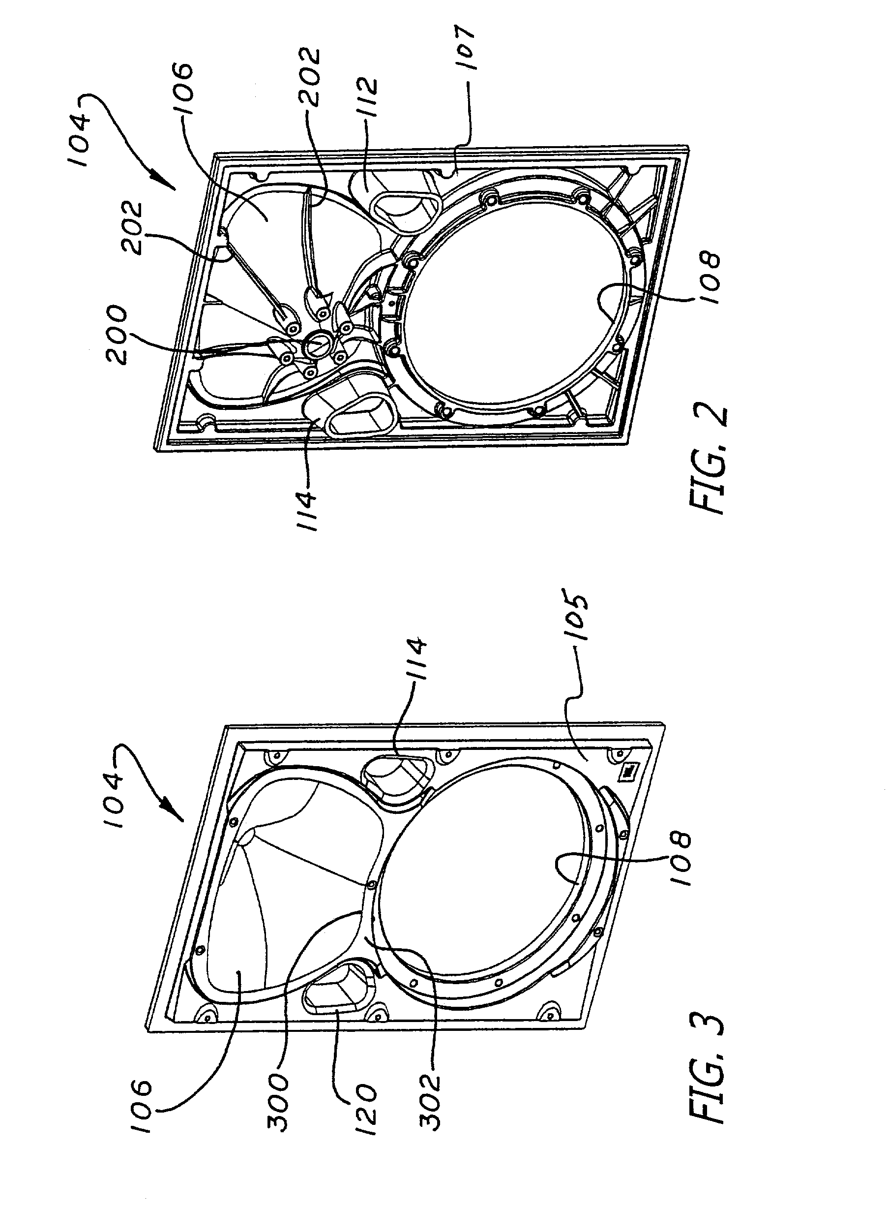 Thermoset composite material baffle for loudspeaker