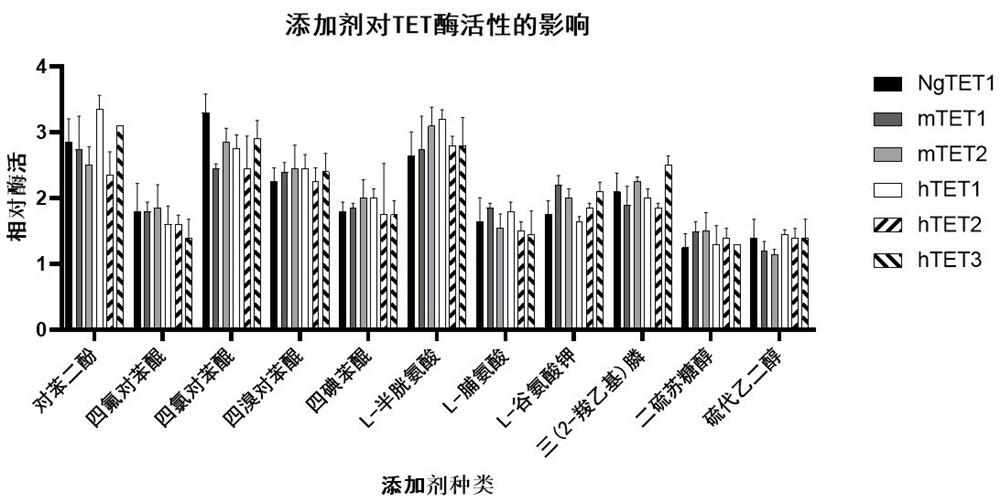 Buffer solution for enhancing activity of TET enzyme