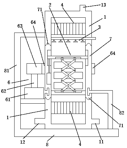 Rotary extendable nitrogen cooling device and cooling method thereof