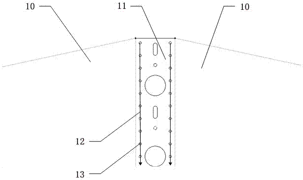 High-precision umbrella antenna mesh splicing method and adaptive splicing device thereof