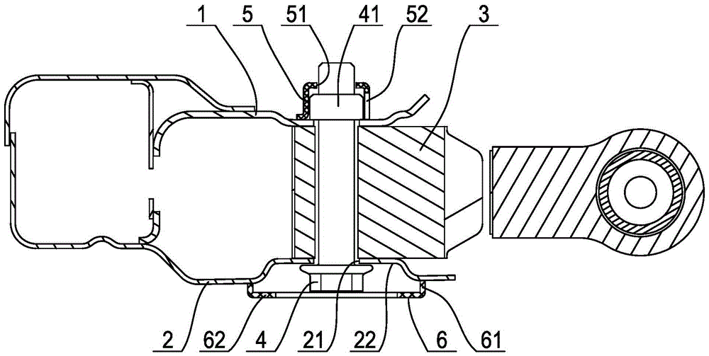 Front auxiliary frame and engine suspension connecting structure