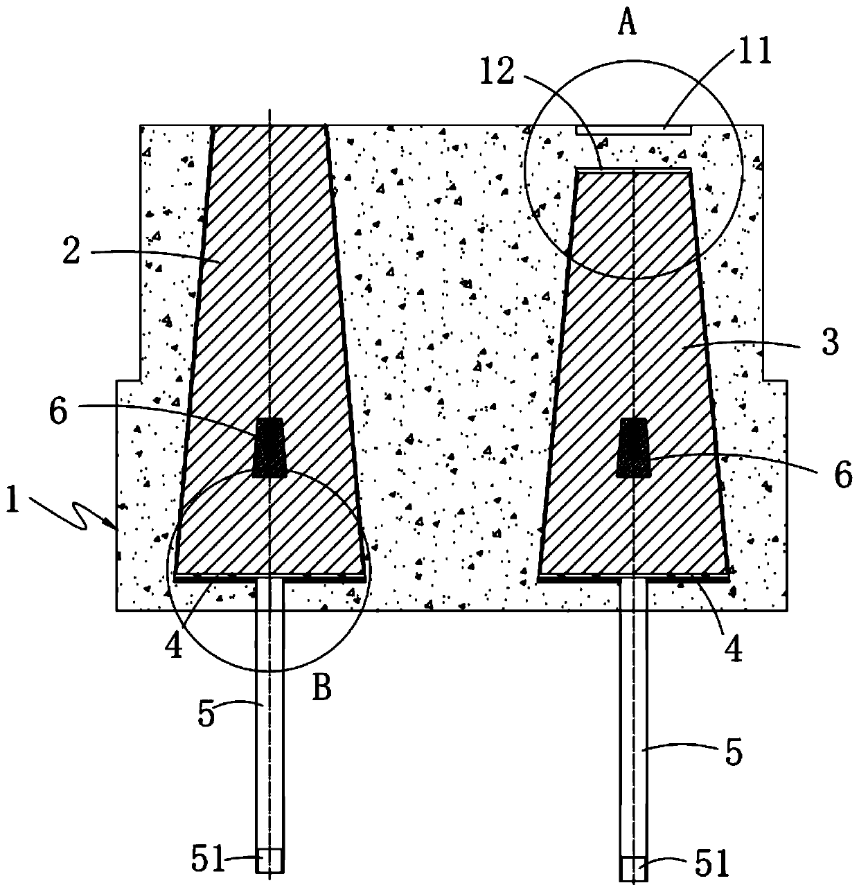 Double-core overall breathable brick, manufacturing method thereof and steel ladle bottom masonry method